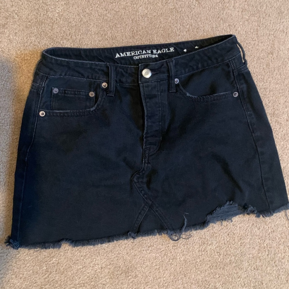 American Eagle Jean Black Skirt